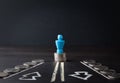 Male figurine standing on pile of coins