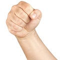 Male Fist Gesture Isolated