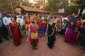 Male Folk dancers dressed up as female in India