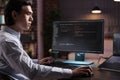 Male freelancer developing app software Royalty Free Stock Photo