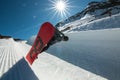 Snowboard Freestyle Snowboarding Half Pipe Jumping Air Sun Royalty Free Stock Photo