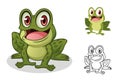 Male Frog Cartoon Character Mascot Design