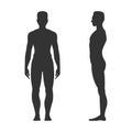 Male full length black silhouette