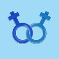 Male gay symbols icon Royalty Free Stock Photo