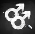 Male gender symbol of homosexuality Royalty Free Stock Photo