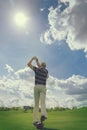 Male golf player Royalty Free Stock Photo