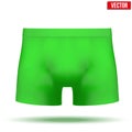 Male green underpants brief. Vector Illustration