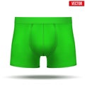 Male green underpants brief. Vector Illustration Royalty Free Stock Photo