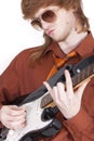 Male guitar player