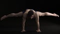 3D Rendering : a male gymnast performs gymnastics exercise