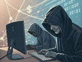 A male hacker created from ai is trying to hack your data from your computer