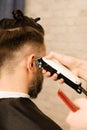 Male haircut electric razor Royalty Free Stock Photo