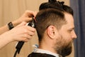 Male haircut electric razor Royalty Free Stock Photo