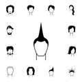 male hairstyle icon. Detailed set of hairstyles at the hairdresser icons. Premium quality graphic design icon. One of the collecti