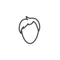 Male Hairstyle line icon