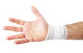 Male hand with bandage Royalty Free Stock Photo