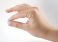 Male hand with blue pills Royalty Free Stock Photo