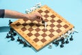 The chess board and game concept of business ideas and competition. Royalty Free Stock Photo