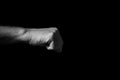 Male hand held out, with clenched fist Royalty Free Stock Photo
