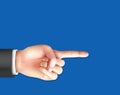 Male Hand With Pointing Index Finger Royalty Free Stock Photo
