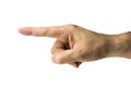 Male Hand Pointing Left Royalty Free Stock Photo