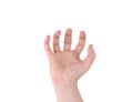 Male hand reaching for something.