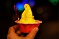 Traditional Iranian ice cream with saffron