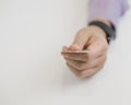 Male hand showing credit card Royalty Free Stock Photo