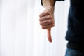 Male hand with thumb down Royalty Free Stock Photo