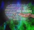 STOP SMOKING word tag cloud