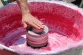 Cotton candy machine Royalty Free Stock Photo