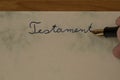 handwritten testament and last will Royalty Free Stock Photo