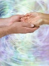 Reiki Master Teacher Sharing Energy with Student Royalty Free Stock Photo