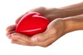 Male hands giving red heart Royalty Free Stock Photo