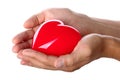 Male hands giving red heart Royalty Free Stock Photo