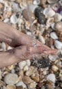 Male hands under a stream of water Royalty Free Stock Photo