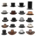 Male hats Royalty Free Stock Photo