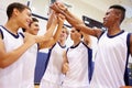 Male High School Basketball Team Having Team Talk Royalty Free Stock Photo