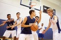 Male High School Basketball Team Playing Game Royalty Free Stock Photo