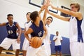 Male High School Basketball Team Playing Game Royalty Free Stock Photo