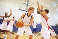 Male High School Basketball Team Playing Game Royalty Free Stock Photo