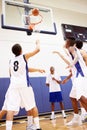 Male High School Basketball Team Playing Game Royalty Free Stock Photo