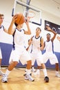 Male High School Basketball Team Playing Game Royalty Free Stock Photo