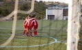 Male High School Soccer Players Having Team Talk Royalty Free Stock Photo