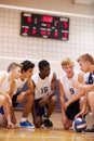 Male High School Volleyball Team Having Team Talk From Coach Royalty Free Stock Photo