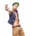 Male hip-hop dancer Royalty Free Stock Photo