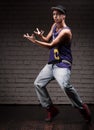 Male hip-hop dancer Royalty Free Stock Photo