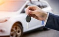 Male holding car keys Royalty Free Stock Photo