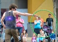 Male Hula Hooper Royalty Free Stock Photo