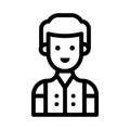 Male thin line vector icon Royalty Free Stock Photo